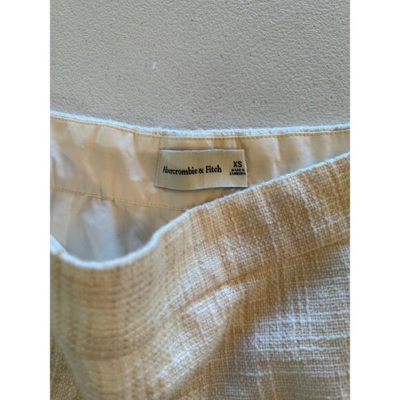 Abercrombie & Fitch Women's Tweed White Cream Lined Dress Shorts Sz XS - Picture 3 of 7